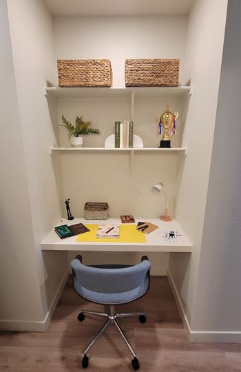 Work station desk in studio and 1 bedroom homes